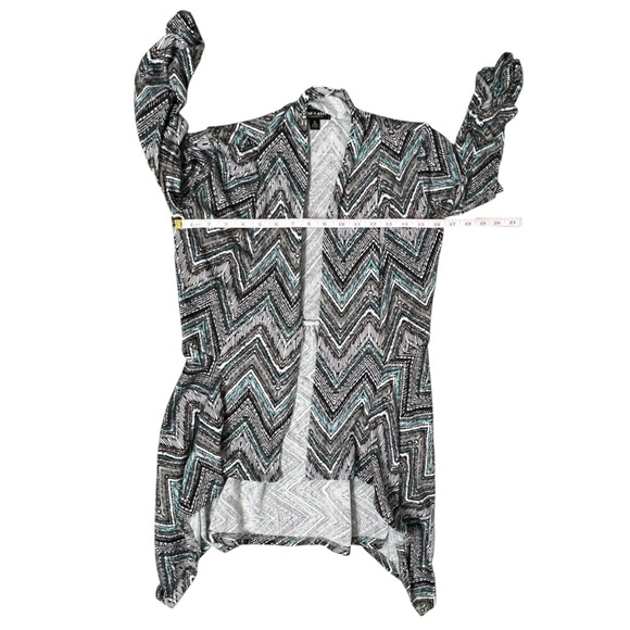 About A Girl Black and Gray Waterfall Cardigan - Picture 11 of 11